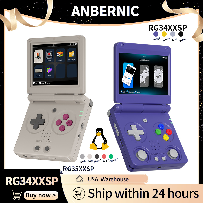 Gaming Console For Sale - Anbernic RG34XXSP RG35XXSP Flip Elde Taşınabilir